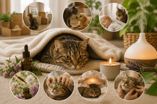 Coin detente et bien etre chat
