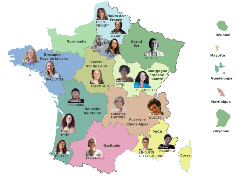 Carte delegations regionales trombi 2032